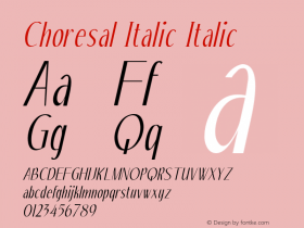 Choresal Italic