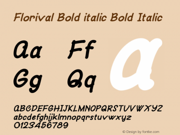 Florival Bold italic