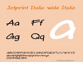 Jotprint Italic wide