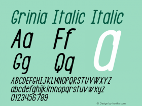 Grinia Italic