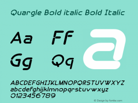 Quargle Bold italic