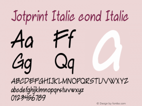 Jotprint Italic cond