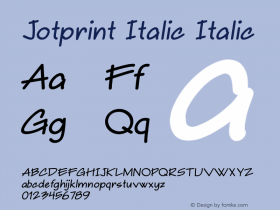 Jotprint Italic