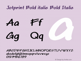 Jotprint Bold italic
