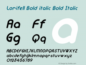 Lorifell Bold italic