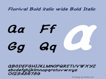 Florival Bold italic wide