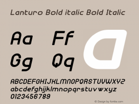 Lanturo Bold italic