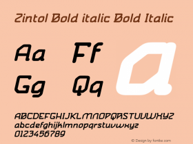 Zintol Bold italic