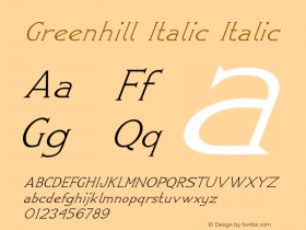 Greenhill Italic