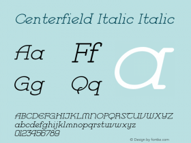 Centerfield Italic