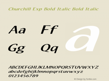 Churchill Exp Bold Italic