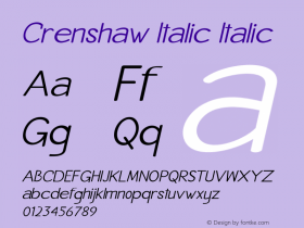 Crenshaw Italic