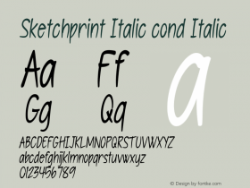 Sketchprint Italic cond