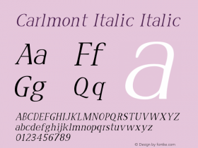 Carlmont Italic