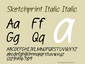 Sketchprint Italic
