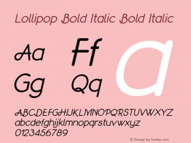 Lollipop Bold Italic