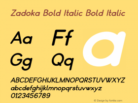 Zadoka Bold Italic