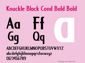 Knuckle Black Cond Bold