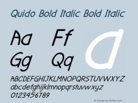 Quido Bold Italic