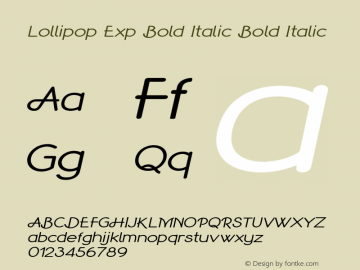 Lollipop Exp Bold Italic