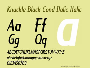 Knuckle Black Cond Italic