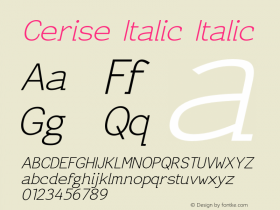 Cerise Italic