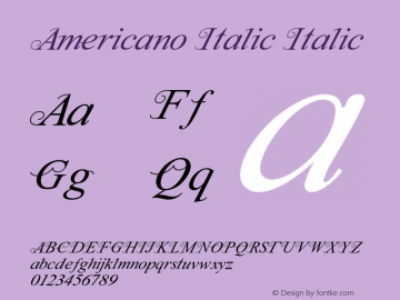 Americano Italic