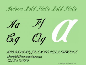 Andorra Bold Italic