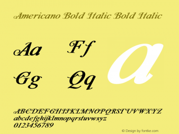 Americano Bold Italic
