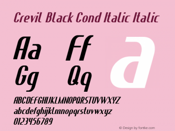 Crevil Black Cond Italic