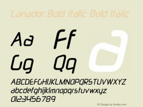 Lanador Bold Italic