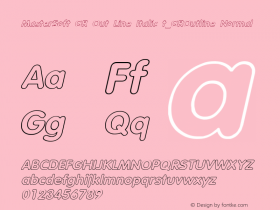 MasterSoft GR Out Line Italic