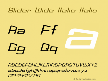 Slider Wide Italic