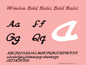 Wonkie Bold Italic