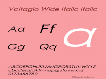 Voltagio Wide Italic