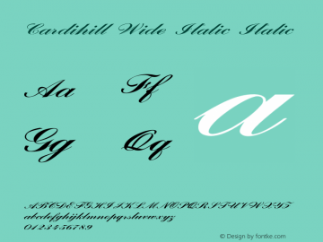 Cardihill Wide Italic