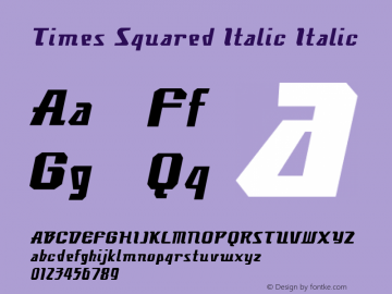 Times Squared Italic