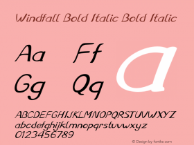 Windfall Bold Italic