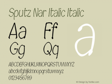 Sputz Nar Italic