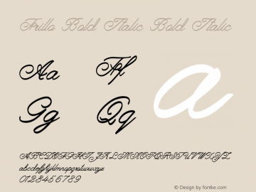 Frillo Bold Italic