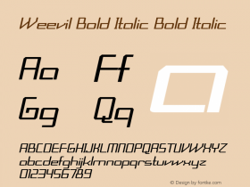 Weevil Bold Italic