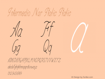 Intermedio Nar Italic