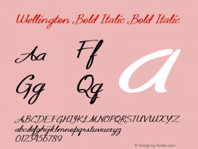 Wellington Bold Italic