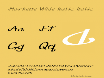 Markette Wide Italic