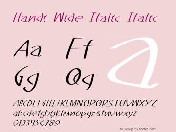 Handi Wide Italic