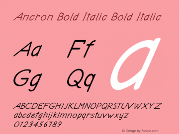 Ancron Bold Italic
