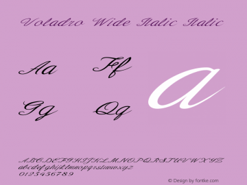 Voladro Wide Italic