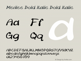 Merilee Bold Italic