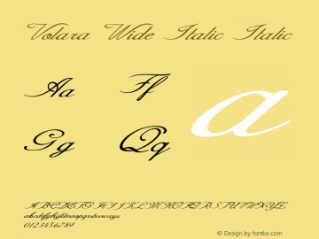 Volara Wide Italic