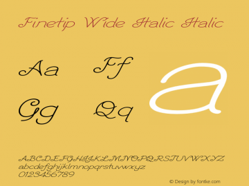 Finetip Wide Italic